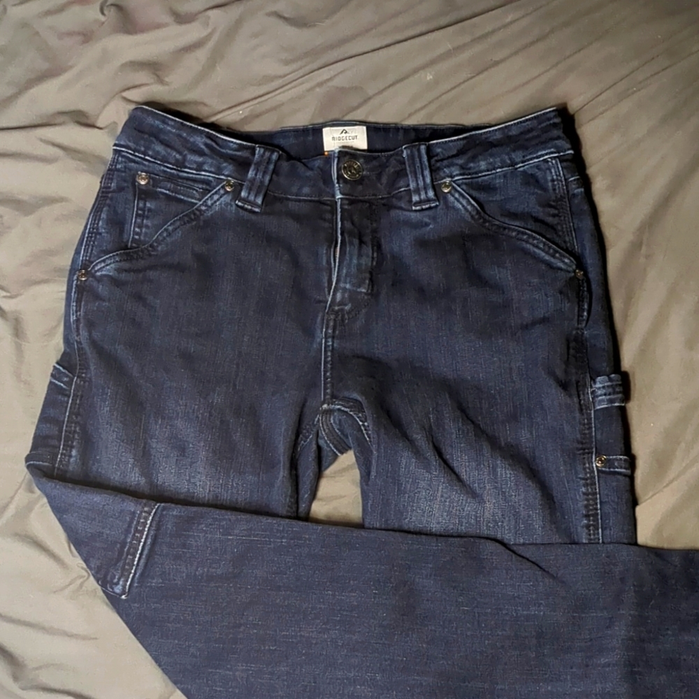 Dark blue jeans